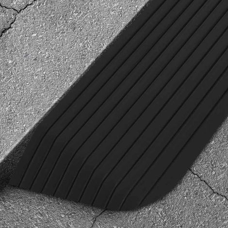 Rampe de seuil d’accès en caoutchouc antidérapante noire 110 x 32 x 3,8 cm - PANGIVO (1/5)