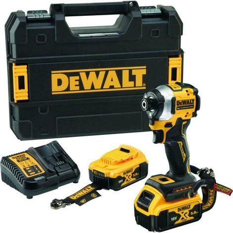 DeWALT - Clé à chocs AKU 18V, 2x batterie 5,0 Ah LANYARD READY, chargeur DCF850P2LRT (1/3)
