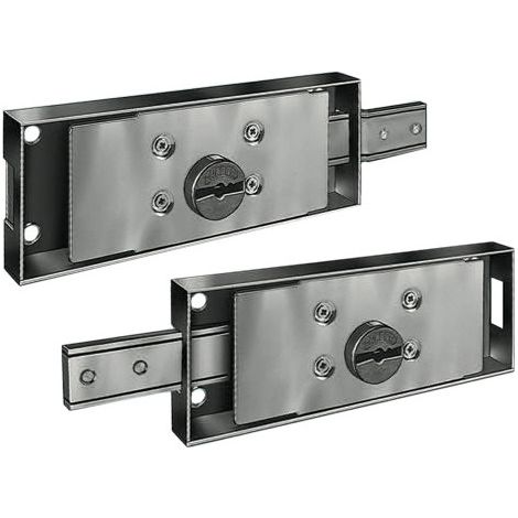 Cerradura lateral izquierda para persianas – Modelo DM SX con cilindro Ø 25 mm – Prefer
