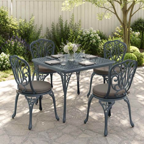 Cuscini per Seduta SOEST 4 pz 100% Poliestere Grigio vidaXL