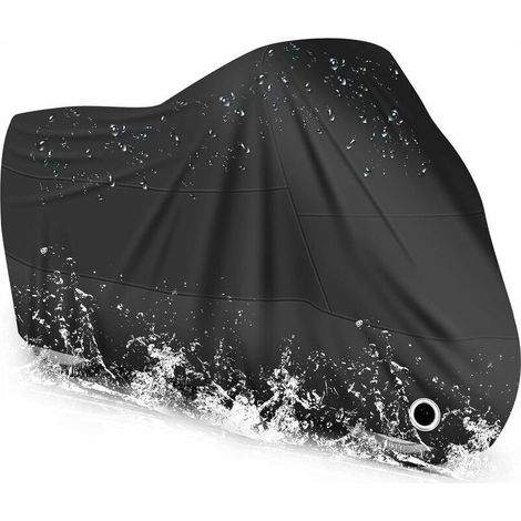 Housse de protection moto imperméable et anti-froid en polyester 210T – Taille M (200 x 90 x 100 cm) (1/4)