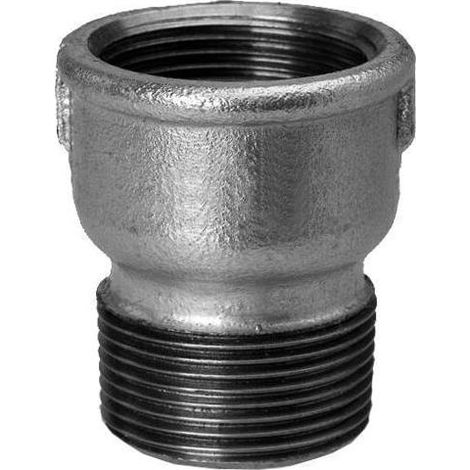 Hermann Schmidt Temperguss Muffe 3/4" x 1/2" reduziert, Innengewinde/Aussengewinde, verzinkt (1/5)