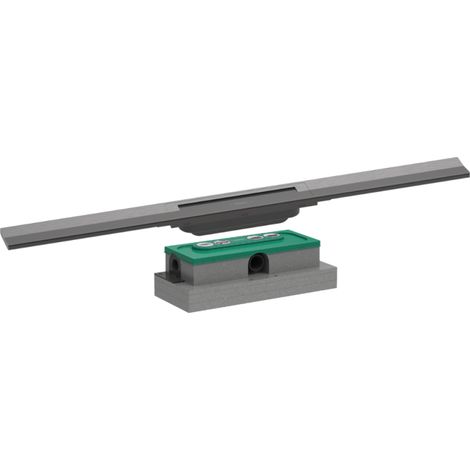 HANSGROHE RainDrain Flex 80 desagüe de ducha Cromo cepillado negro + Cuerpo empotrado de baja altura (1/4)