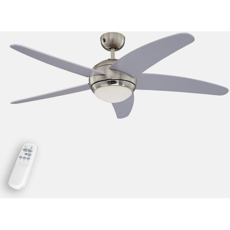 [GEBRAUCHT] B-Ware Westinghouse Deckenventilator Bendan mit Beleuchtung Fernbedienung silber 132cm (1/2)