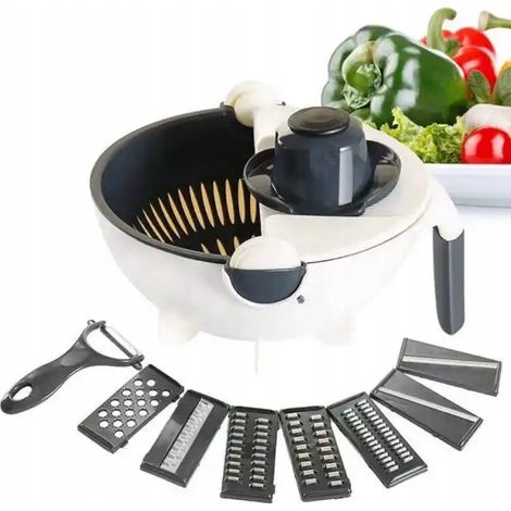 CORTADORA DE VERDURAS INTELIGENTE CON COLADOR Y 7 CUCHILLAS, PELADORA (1/5)