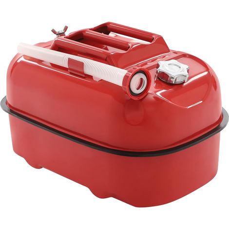 20L Metal Jerry Gerry Can with Spout Red - 44x32x28cm - Fuel Can Petrol Diesel Cans with Fueling Pip - Heavy Duty Fuel Tank for Fuel, Petrol, Diesel (20 Liter/4.4 Gallons) (1/5)