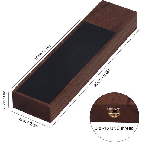 Bierzapfgriff mit Kreidetafel für Hobbybrauer – Manschette aus schwarzem Walnussholz – Kreidetafel und weiße Kreide inklusive – Maße: 5 x 2,5 x 20 cm – 230 g (1/5)