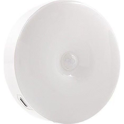 Lampe LED ronde pour meuble, commande tactile, rechargeable USB-C, intensité réglable, magnétique, lot de 2, 3 températures de couleur, éclairage d'escalier sans fil, veilleuse