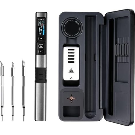 USB C Soldering Iron, HS-02B Soldering Iron Kit with LED Display 100W (1/5)