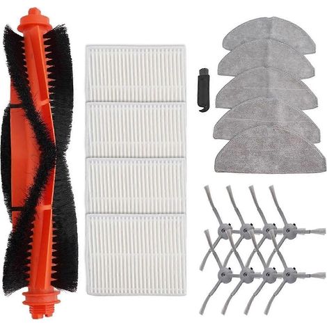 Pièces de rechange pour aspirateur robot L20/V8 Pro : brosse latérale principale, filtre HEPA et lingette de nettoyage (1/5)