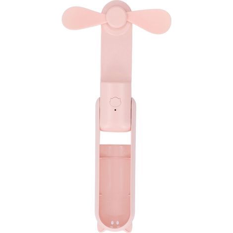 Tragbarer, faltbarer Multifunktionsventilator mit 1200 mAh USB-Akku, ideal für den Einsatz im Freien (rosa). (1/5)