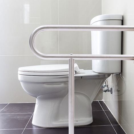 Edelstahl Toiletten Haltegriff U-Form WC Aufstehhilfe Stützgriff Wandstützgriff (1/5)