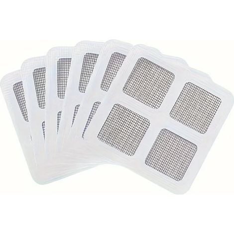 (6pcs) Disposable Hair Catcher for Shower Mesh Shower Drain Covers Floor Sink Strainer Filter Mesh Sticker Bathroom Accessories (1/4)