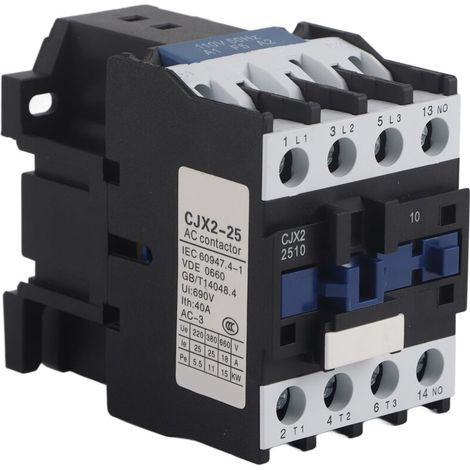 Contacteur électrique AC 25A, contacts en alliage d'argent, montage vis M5, normalement ouvert, tension 110V AC