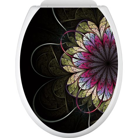 Stickers Abattant WC - Design - 35x43 cm - Adhésif BRILLANT (1/2)