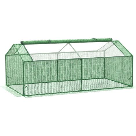 Serre avec fenêtre, film de maille PE, serre d'hivernage, serre chaude pour balcon, jardin, serre à tomates 180 x 90 x 70 cm, serre pour tomates, légumes, plantes, verdure (1/5)