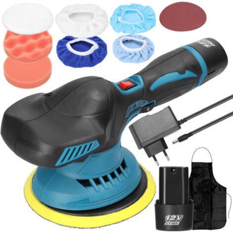 6 Inch Electric Car Polisher, High Efficiency Car Waxing and Polishing Machine, Multifunction Rotary Tool with Sponge Wool Pad (1/5)