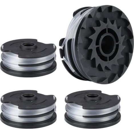 4 bobines fil nylon, diamètre 2,0 mm, longueur 5 m, pour coupe-bordure, compatible modèles PRTA 20-Li / PRT 300 A1 / PRT 550 A1 A3 (1/4)