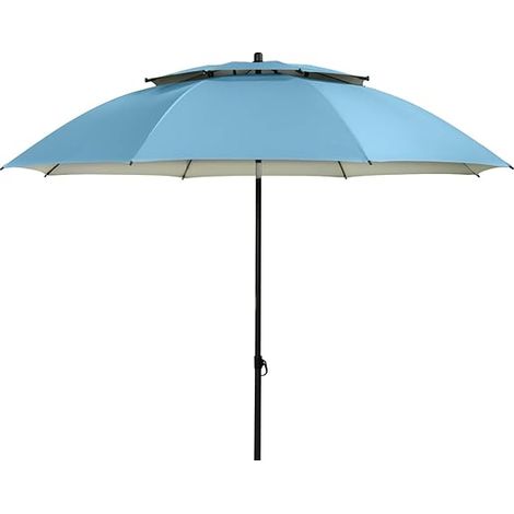 200cm I Parasol pour la plage ou le balcon I avec valve de vent I parasol pliable (1/5)