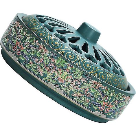 Brûleur d'encens en céramique pour aromathérapie - Vert (1/5)