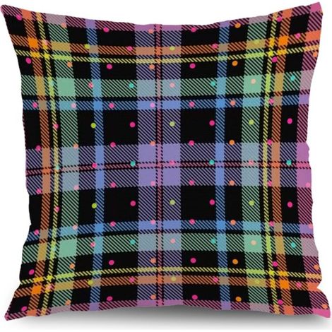 Housse de coussin carré symétrique, décoration canapé élégant,40×40cm (1/5)