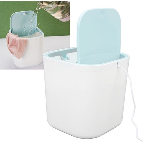 Machine à laver portable à ultrasons de bureau 3,8 L pour sous-vêtements, chaussettes, vêtements de bébé, modèles macarons, 100-240 V (rose, norme européenne) (1/5)