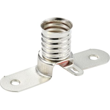 TRU COMPONENTS TC-10477720 Support d'ampoule Culot (mini-lampes): E10 Connexion: pattes à souder 1 p