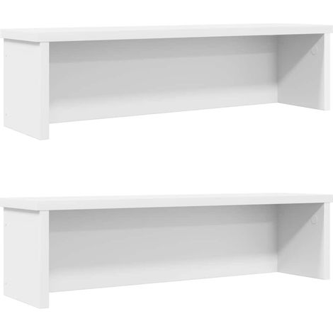 Küchenregale Stapelbar 2 Stk. Weiß 50x15x16 cm