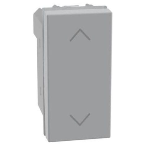 BTICINO JG4037N - Pulsante doppio 1P (NO) + 1P (NO) 10 A - 250Vac interbloccato - 1 modulo - grigio