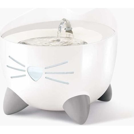 Cat-it Pixi fontaine à eau blanc acier 2,5 L (1/5)