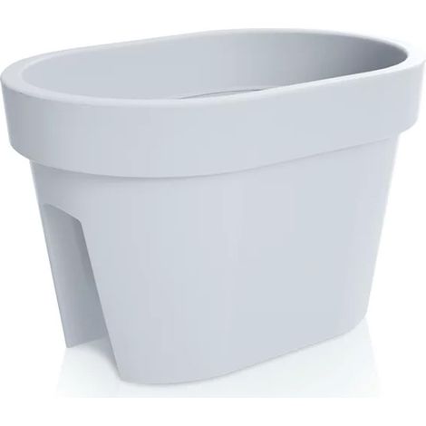 Lem Select – Jardinière de balcon blanche 250mm de hauteur – Polypropylène – Volume 12,3L – Longueur 266mm – Largeur 396mm
