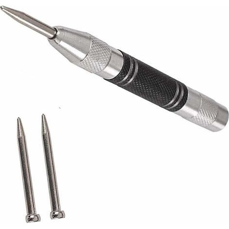 Automatischer Körner, 12,7 cm. Automatischer Körner. Anreißmarkierer. Federbelasteter Körner, einstellbare Spannung, mit 2 Ersatzspitzen.