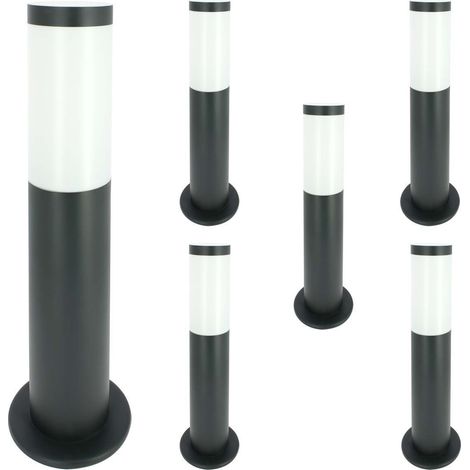 Set 6 terminali da esterno E27 antracite VALENTE altezza 45cm