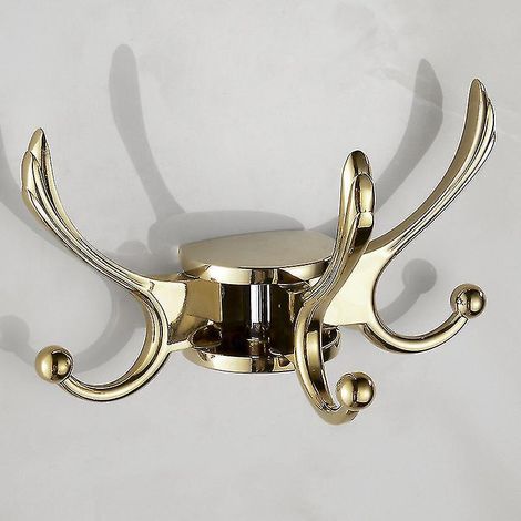 Nordic Light Luxury Drehbarer Wandhaken für Kleidung und Hüte – Gold