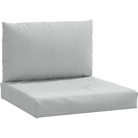 Coussins de plateau, ensemble deux pièces, tissu mélangé gris clair (1/5)