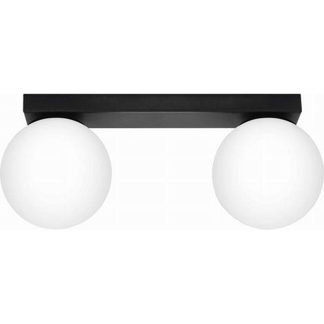 Lámparas de techo Yoli negro acero/vidrio 2xG9  34.5cm Sollux (1/5)