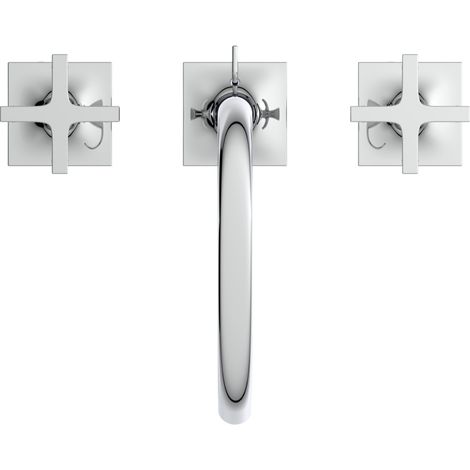 Ideal Standard Grifo de lavabo Joy Neo con vaciador Salida 168mm Manijas de cruz Cromo, BD143AA (1/5)