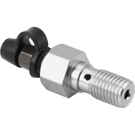 Entlüftungsschraube für Motorradbremsen M10x1,25 mm, Hohlschraube und silberne Staubkappe