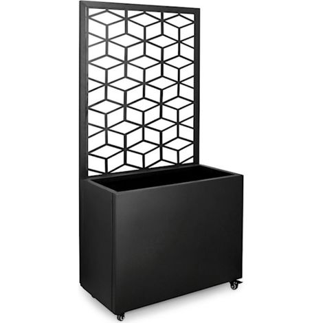 Bizzotto fioriera Silvy geometric nera cm 76 x 41 x 152h