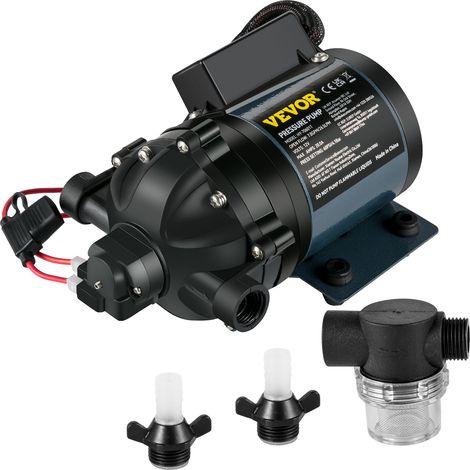 Vevor – Pompe à eau haute pression 12V – Débit 31,8 L/min – Hauteur de levage 3 m – Moteur 240W – Auto-amorçante pour camping-car et bateau