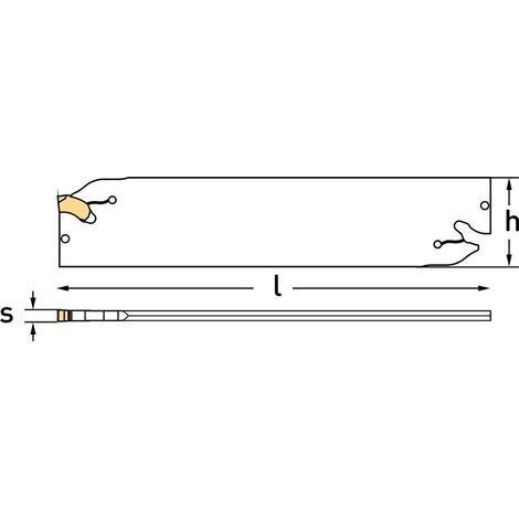 Outil a lame de coupe externe pour tour a metaux 19 - 2 mm sgih19/2