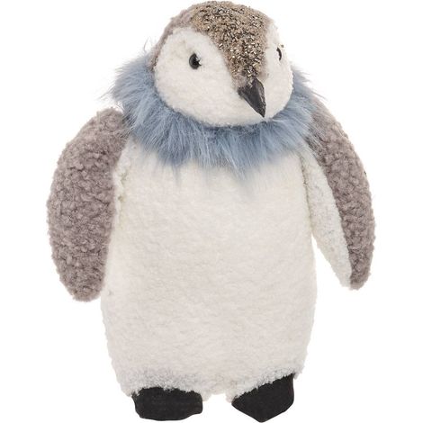 PINGOUIN GRIS&BLEU 22X17X29CM - Feeric lights & christmas (1/2)