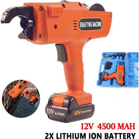Handbindemaschine Elektrisches Bewehrungsbindegerät Automatisches Umreifungsgerät Orange (1/5)