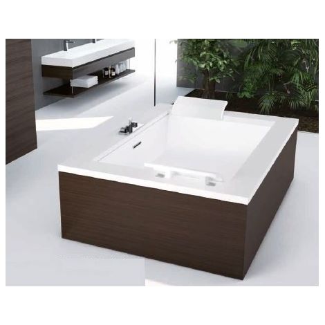 Baignoire duo acrylique NOVELLINI SENSE DUAL 190x140 cm avec robinetterie et appuis-tête-140 ---Avec HYDRO PLUS (1/5)