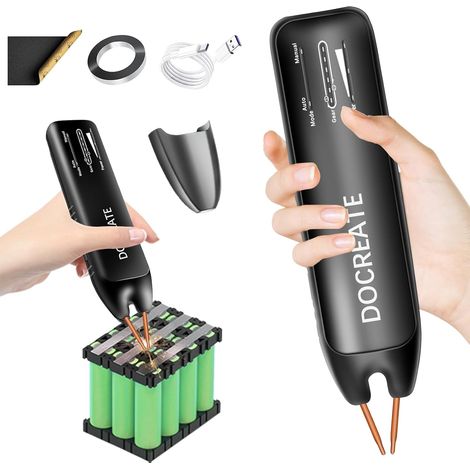 Portable Lithium Battery Spot Welder – 0.1–0.25 mm Nickel Sheet Welding Machine, Manual and Automatic Modes, 11 Power Levels