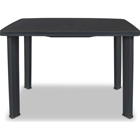 Table de jardin Table d'appoint, Table de Balcon, Anthracite 101 x 68 x 72 cm Plastique OIB7824E (1/3)