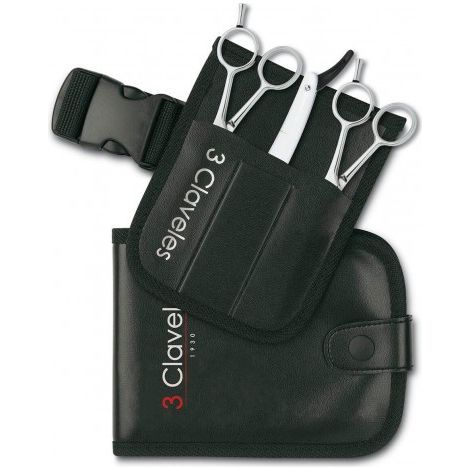 ESTUCHE 2 TIJERAS SKOOL 5,5" Y NAVAJA 3C - 3 CLAVELES