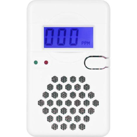 Mini-Kohlenmonoxidmelder mit akustischem Alarm und digitalem LCD-Bildschirm, Test-/Reset-Taste, Anzeige für niedrigen Batteriestand, für Zuhause, Büro, drinnen und draußen auf Reisen.