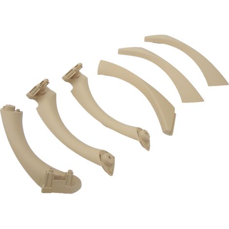 Lot de 6 supports de poignée de porte intérieure de voiture, beige, adaptés aux modèles Série 3 2004-2012. (1/5)