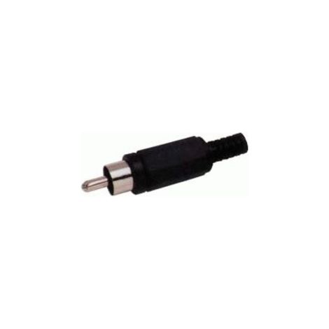 RCA-Stecker Kunststoffgehäuse Farbe SCHWARZ